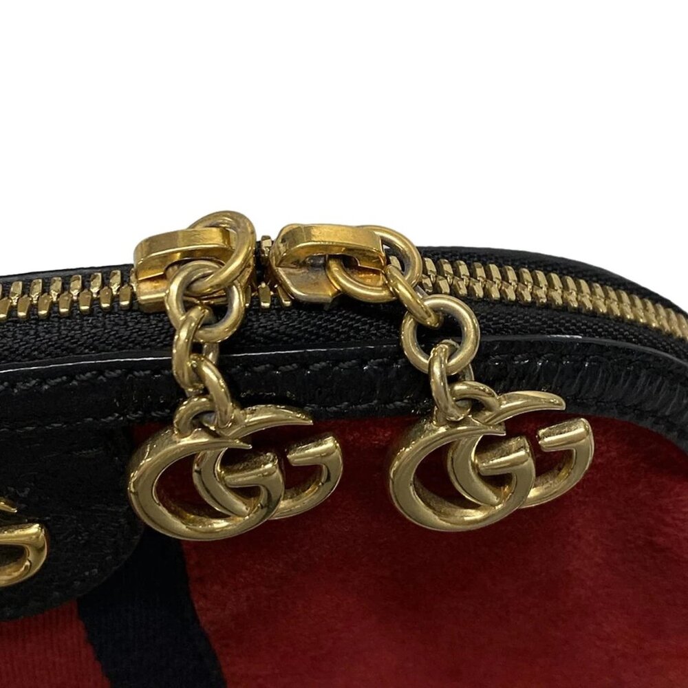 Authentic GUCCI Ophidia Suede Patent Leather Canvas Shoulder Bag br484-120725 - Picture 10 of 16